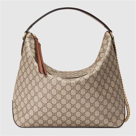 gucci gg supreme large hobo bag|authentic gucci hobo bag.